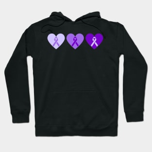 IBD Awareness Ribbon in Hearts Hoodie